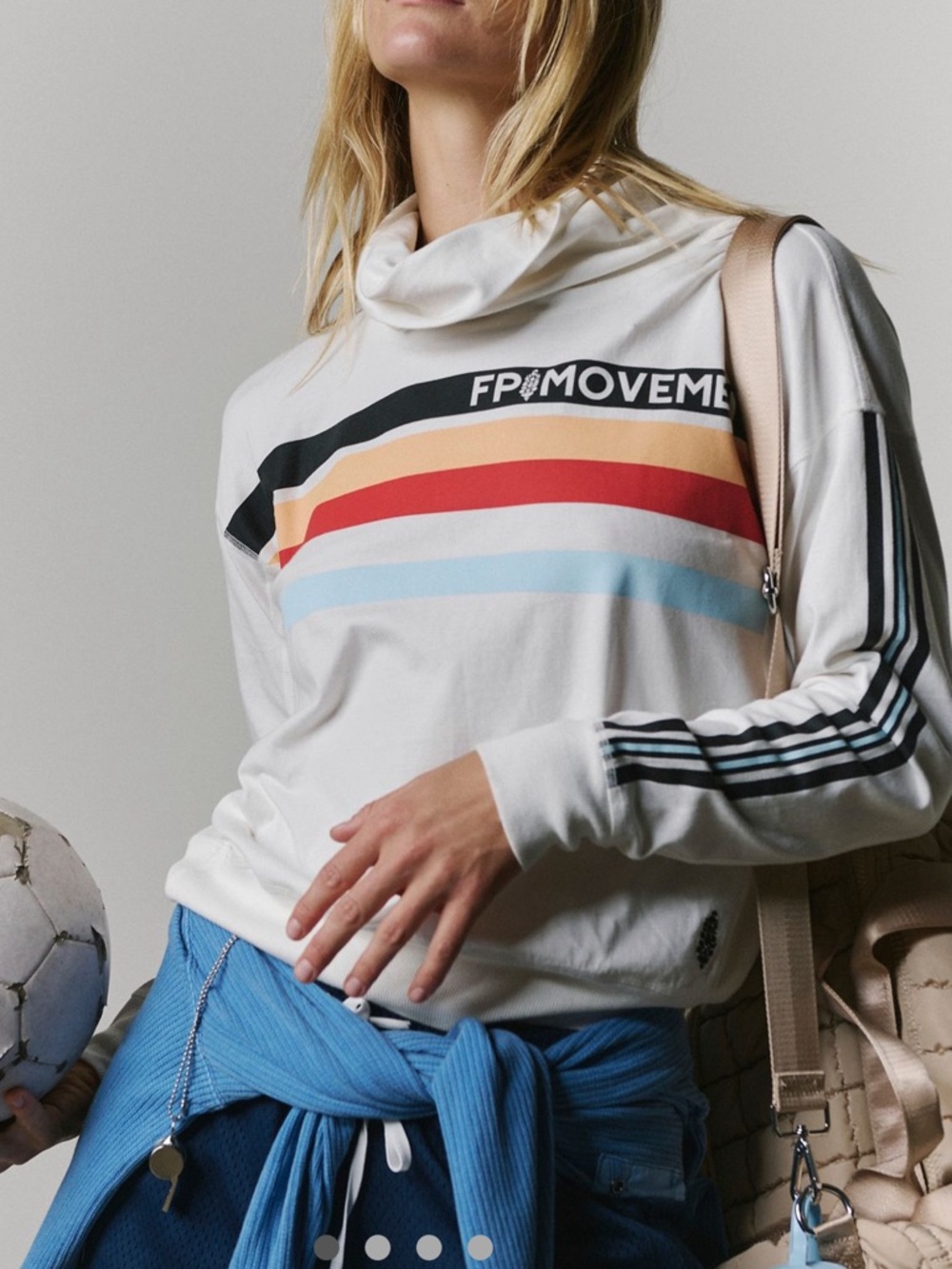 Free People Long Shot Mock Neck Tee